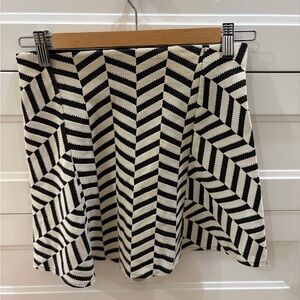 Black and White Chevron Skirt